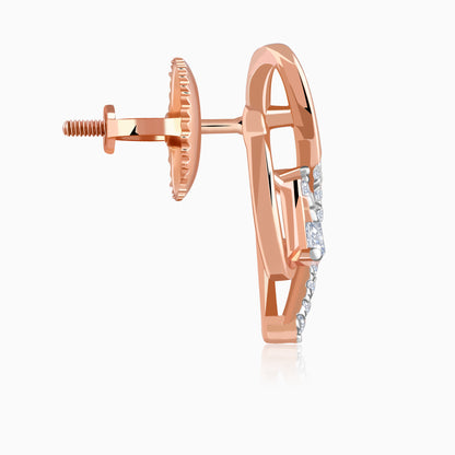 Rose Gold Pear Drop Lab Grown Diamond Earrings