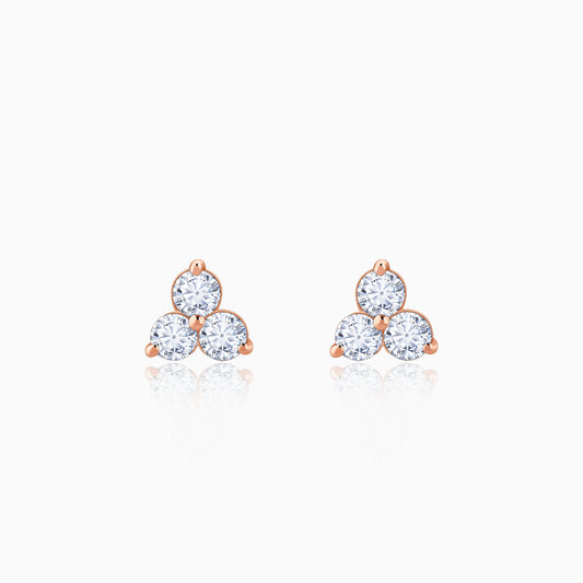 Rose Gold Grace Lab Grown Diamond Stud Earrings