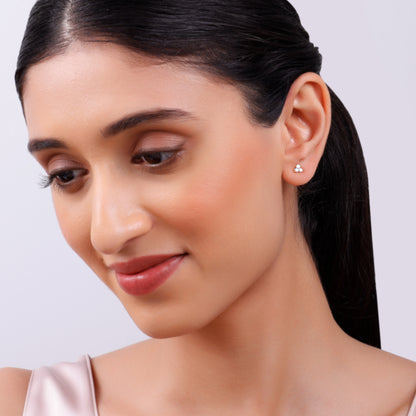 Rose Gold Grace Lab Grown Diamond Stud Earrings