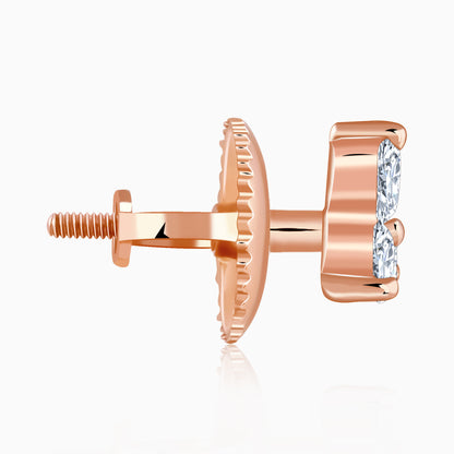 Rose Gold Grace Lab Grown Diamond Stud Earrings