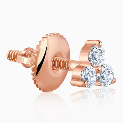 Rose Gold Grace Lab Grown Diamond Stud Earrings