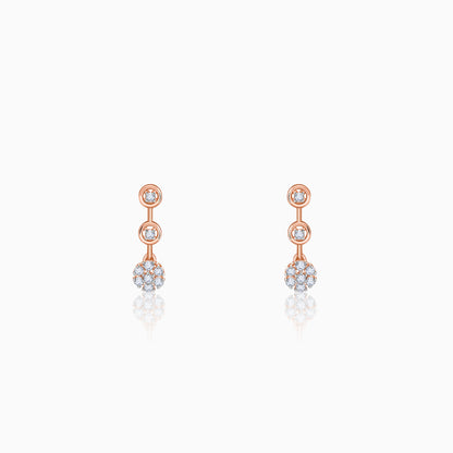 Rose Gold Three Graces Lab Grown Diamond Earrings