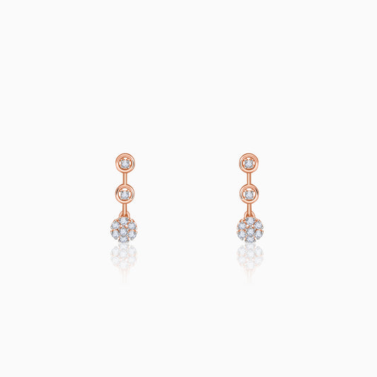 Rose Gold Three Graces Lab Grown Diamond Earrings