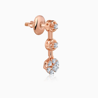 Rose Gold Three Graces Lab Grown Diamond Earrings