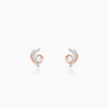 Rose Gold Twilight Swirl Lab Grown Diamond Earring