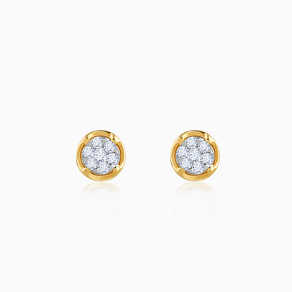 Gold Petal Lab Grown Diamonds Studs
