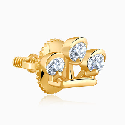 Gold Triple Glow Lab Grown Diamond Earrings