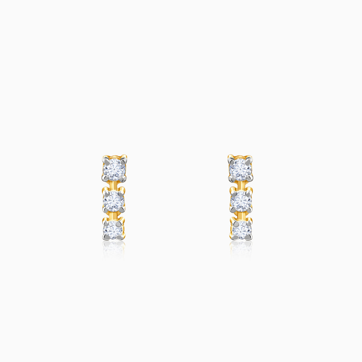 Gold Triple Glow Lab Grown Diamond Studs