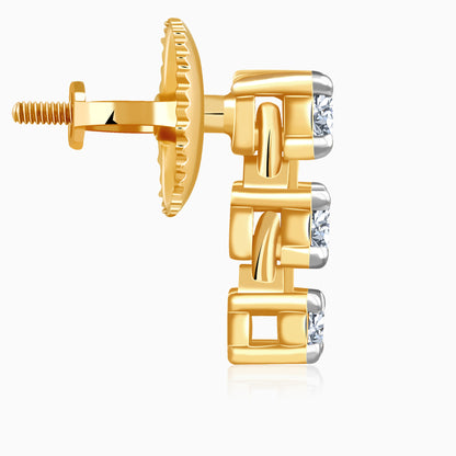 Gold Triple Glow Lab Grown Diamond Studs