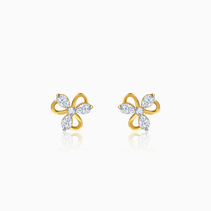 Gold Triluma Lab grown Diamond Earrings