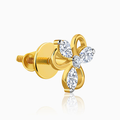 Gold Triluma Lab grown Diamond Earrings