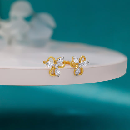 Gold Triluma Lab grown Diamond Earrings