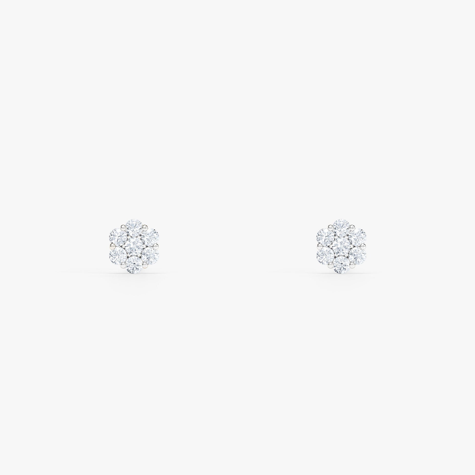 Gold Frosted Array Lab Grown Diamond Earrings