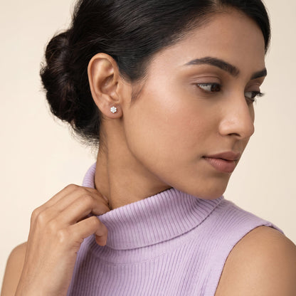 Gold Frosted Array Lab Grown Diamond Earrings