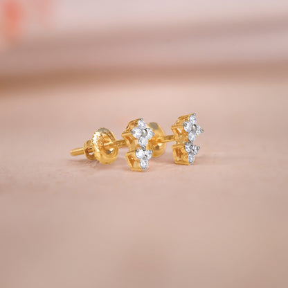 Gold Two Promises Lab Grown Diamond Earrings