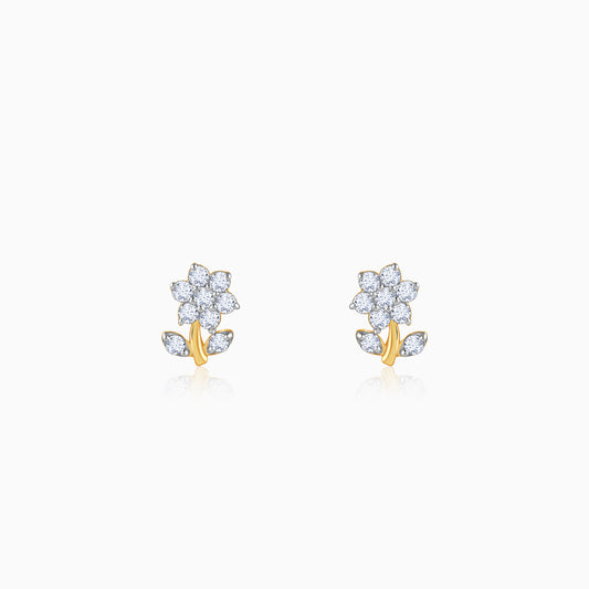 Gold Gilded Garden Lab Grown Diamond Earrings