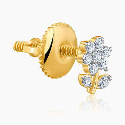 Gold Gilded Garden Lab Grown Diamond Earrings