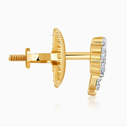 Gold Gilded Garden Lab Grown Diamond Earrings