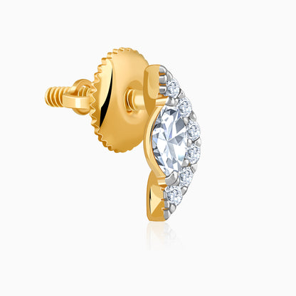 Gold Divine Eye Lab Grown Diamond Earrings