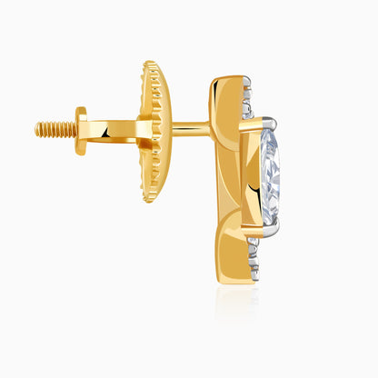 Gold Divine Eye Lab Grown Diamond Earrings