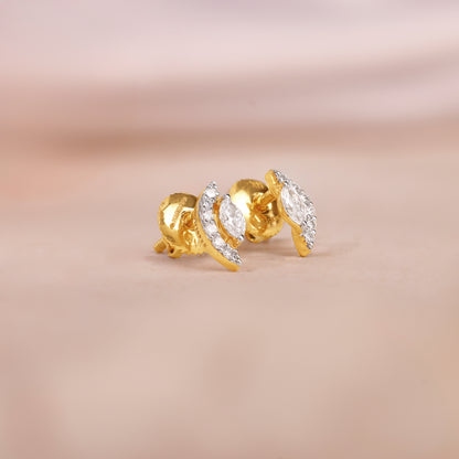 Gold Divine Eye Lab Grown Diamond Earrings