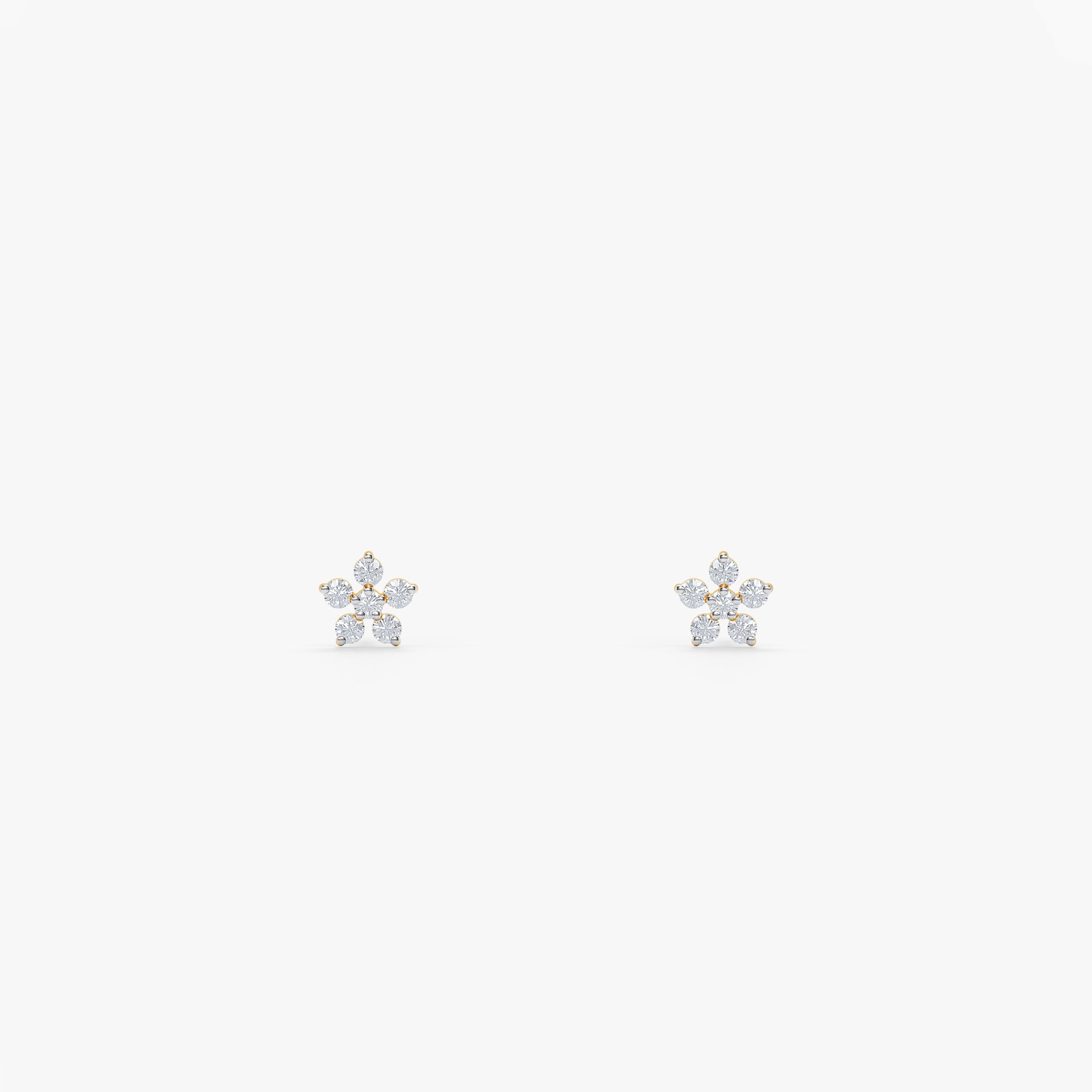 Gold Blossom Dew Lab Grown Diamond Earrings
