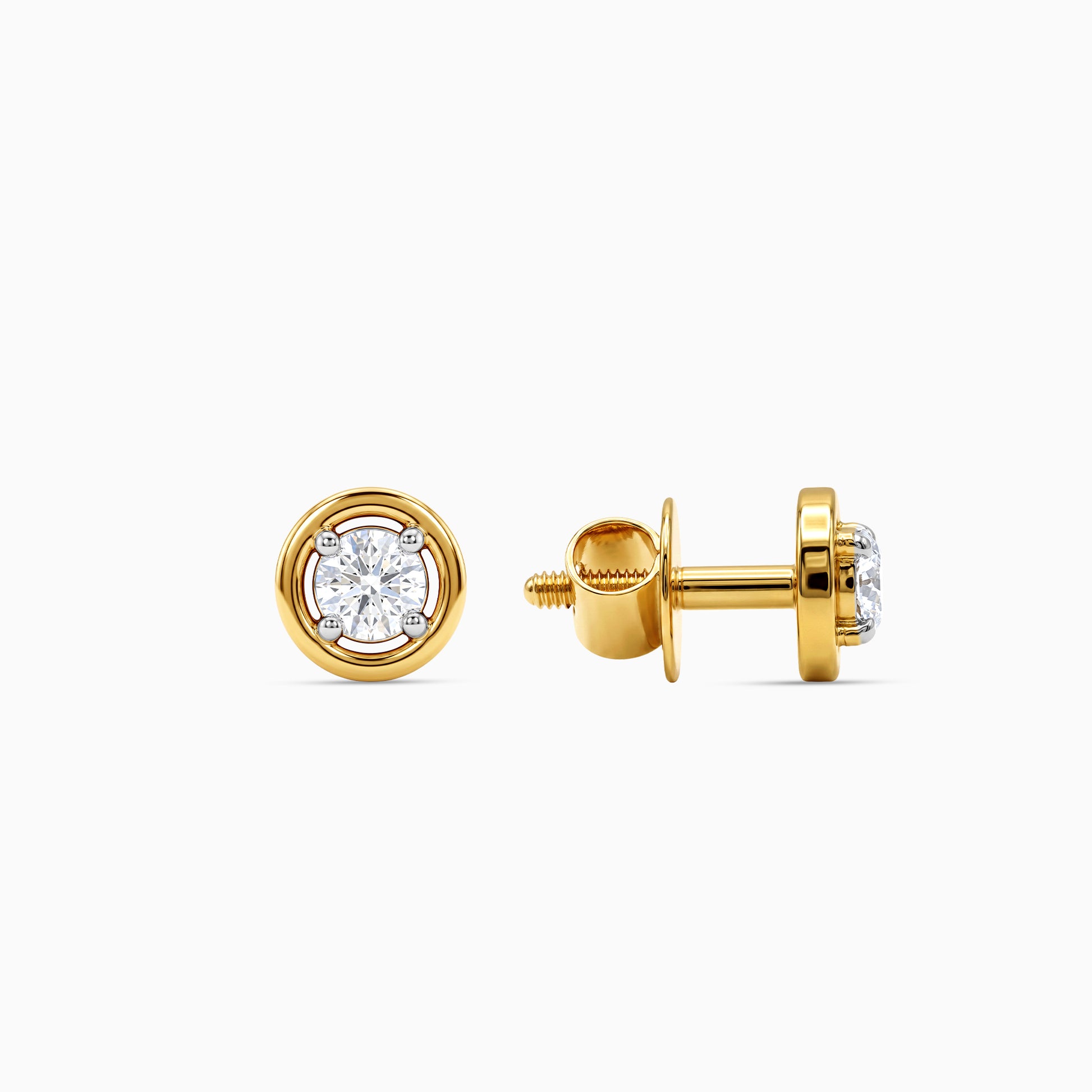 Gold Solstice Spark Lab Grown Diamond Earrings