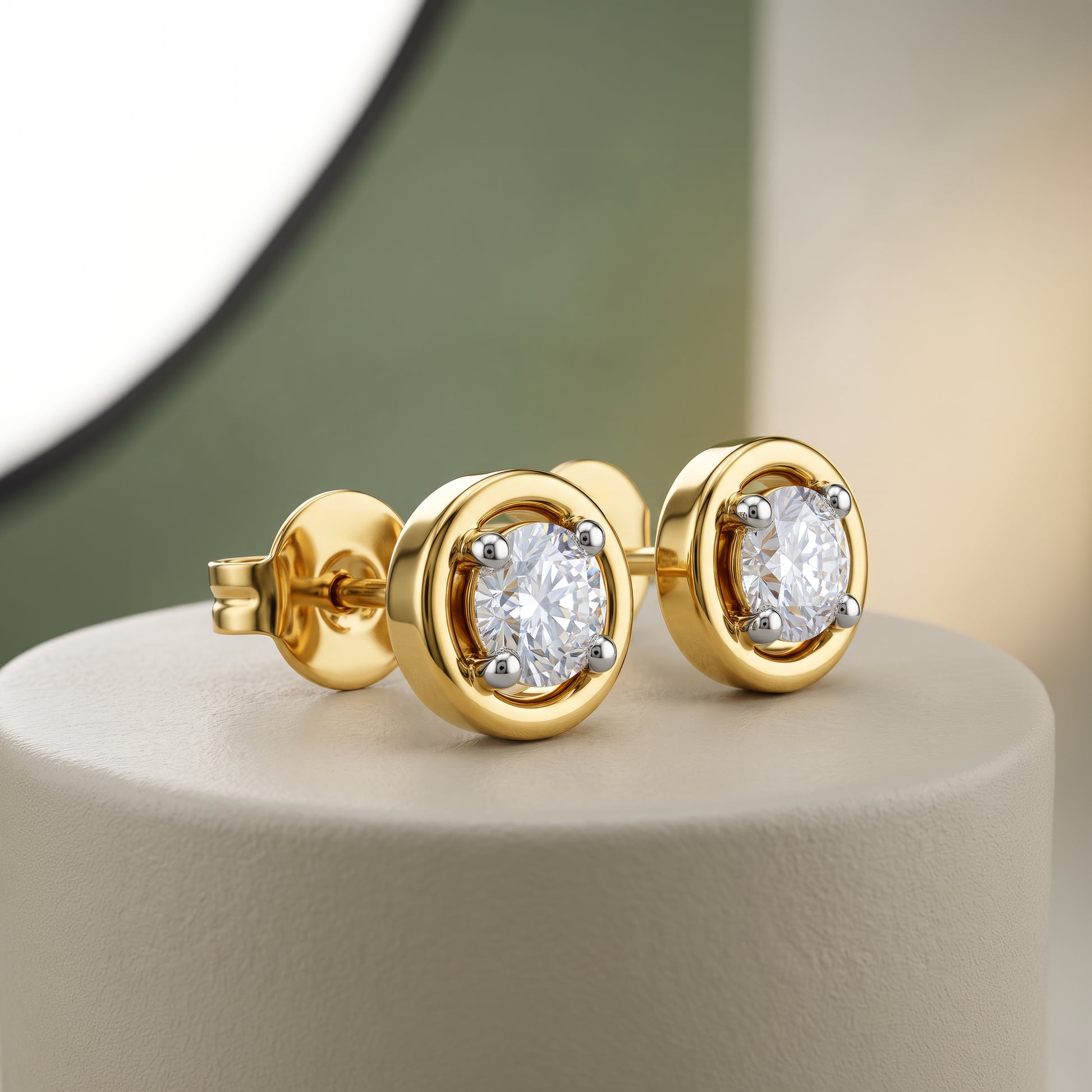 Gold Solstice Spark Lab Grown Diamond Earrings