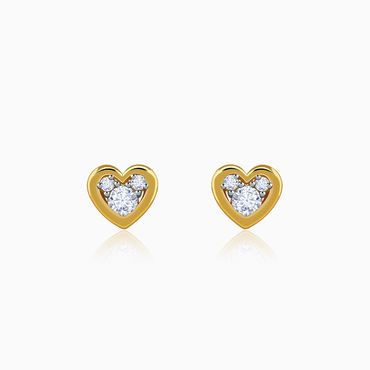Gold My Heartbeat Lab Grown Diamond Studs
