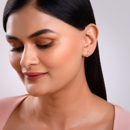 Gold Aurelia Swirl Lab Grown Diamond Earrings