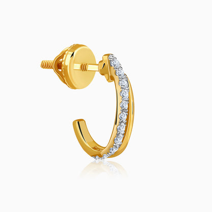 Gold Aurelia Swirl Lab Grown Diamond Earrings