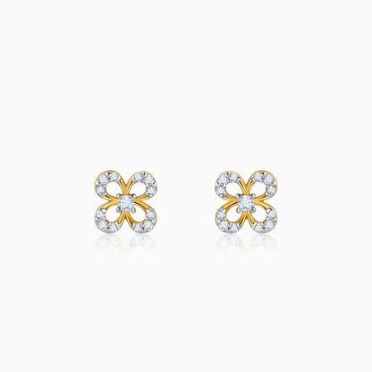 Gold Aurafleur Lab Grown Diamond Earrings