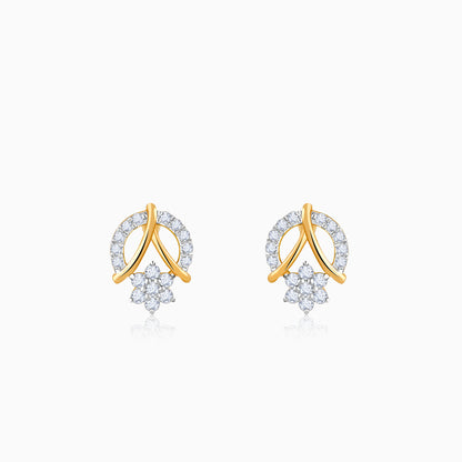 Gold Twinkle Top Lab Grown Diamond Studs
