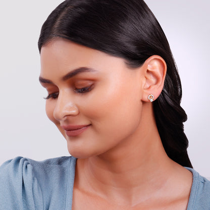 Gold Twinkle Top Lab Grown Diamond Studs