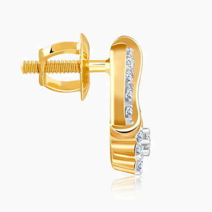 Gold Twinkle Top Lab Grown Diamond Studs