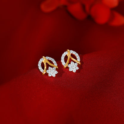 Gold Twinkle Top Lab Grown Diamond Studs