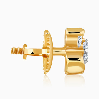 Gold Clover Shine Lab Grown Diamond Studs