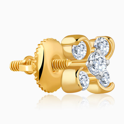 Gold Clover Shine Lab Grown Diamond Studs