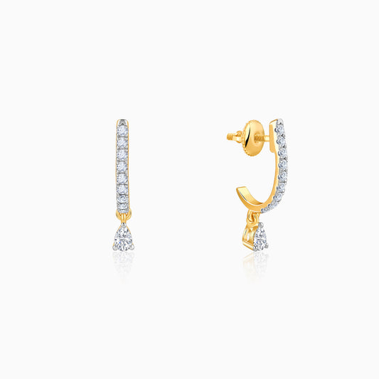 Gold Cascade Shine Lab Grown Diamond Earrings