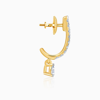 Gold Cascade Shine Lab Grown Diamond Earrings