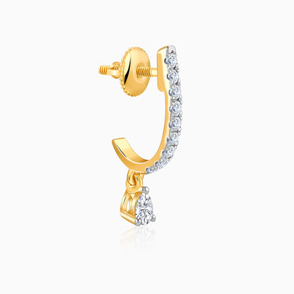 Gold Cascade Shine Lab Grown Diamond Earrings