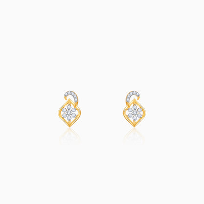 Gold Frostshell Lab Grown Diamond Earrings