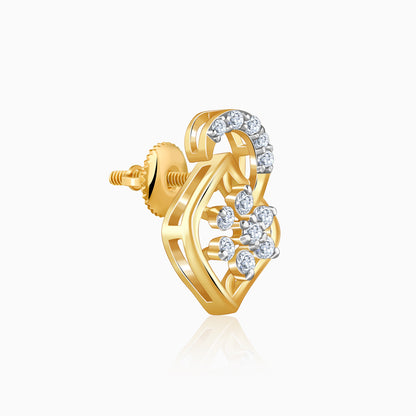 Gold Frostshell Lab Grown Diamond Earrings