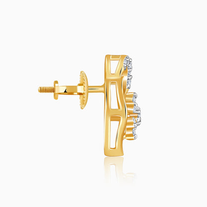 Gold Frostshell Lab Grown Diamond Earrings