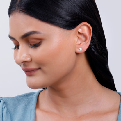 Gold Sphere Lab Grown Diamond Studs