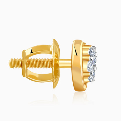 Gold Sphere Lab Grown Diamond Studs