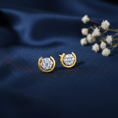 Gold Sphere Lab Grown Diamond Studs