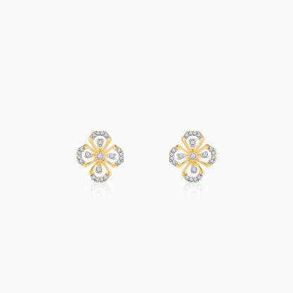 Gold Lush Bloom Lab Grown Diamond Earrings