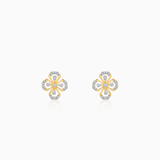 Gold Lush Bloom Lab Grown Diamond Earrings