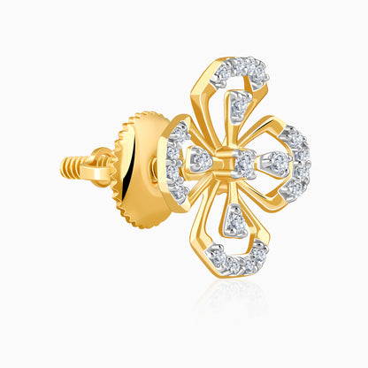 Gold Lush Bloom Lab Grown Diamond Earrings